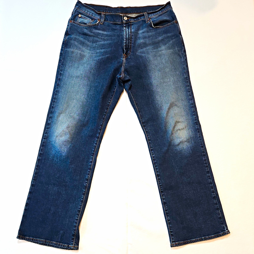 Lucky Brand Men’s Blue Med Wash Denim Jeans Classic Fit Straight Leg Stretch 36